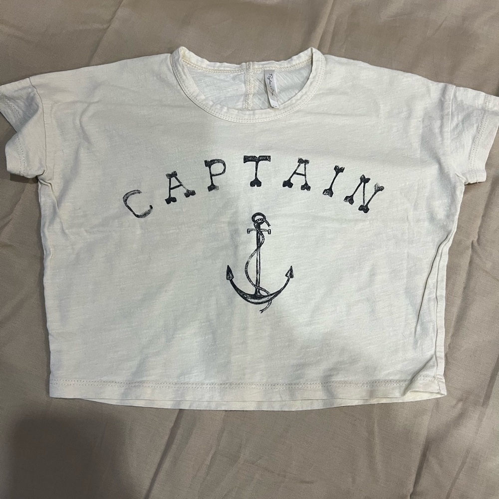 Rylee + Cru White Captain Graphic Tee